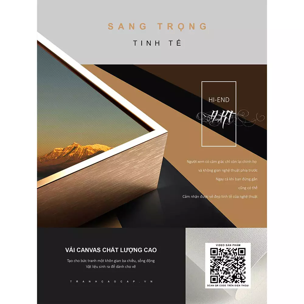 Tranh Mica Phong cảnh Hoàng hôn trên đỉnh núi