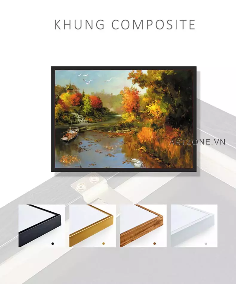 Tranh phong cảnh trong phòng ăn