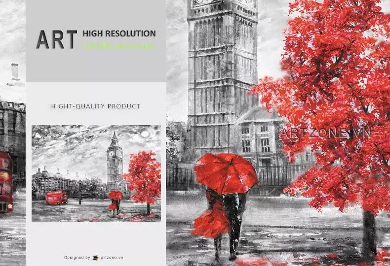 Tranh Mica Phong Cảnh London - Điểm nhấn hoàn hảo cho không gian