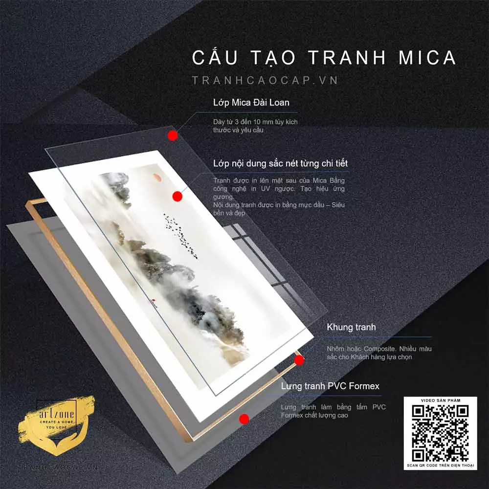 Tranh Mica phong cảnh sự lựa chọn hoàn hảo