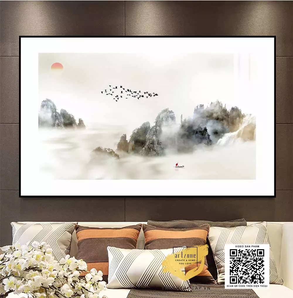 Bí quyết treo tranh phong cảnh Mica đẹp mắt