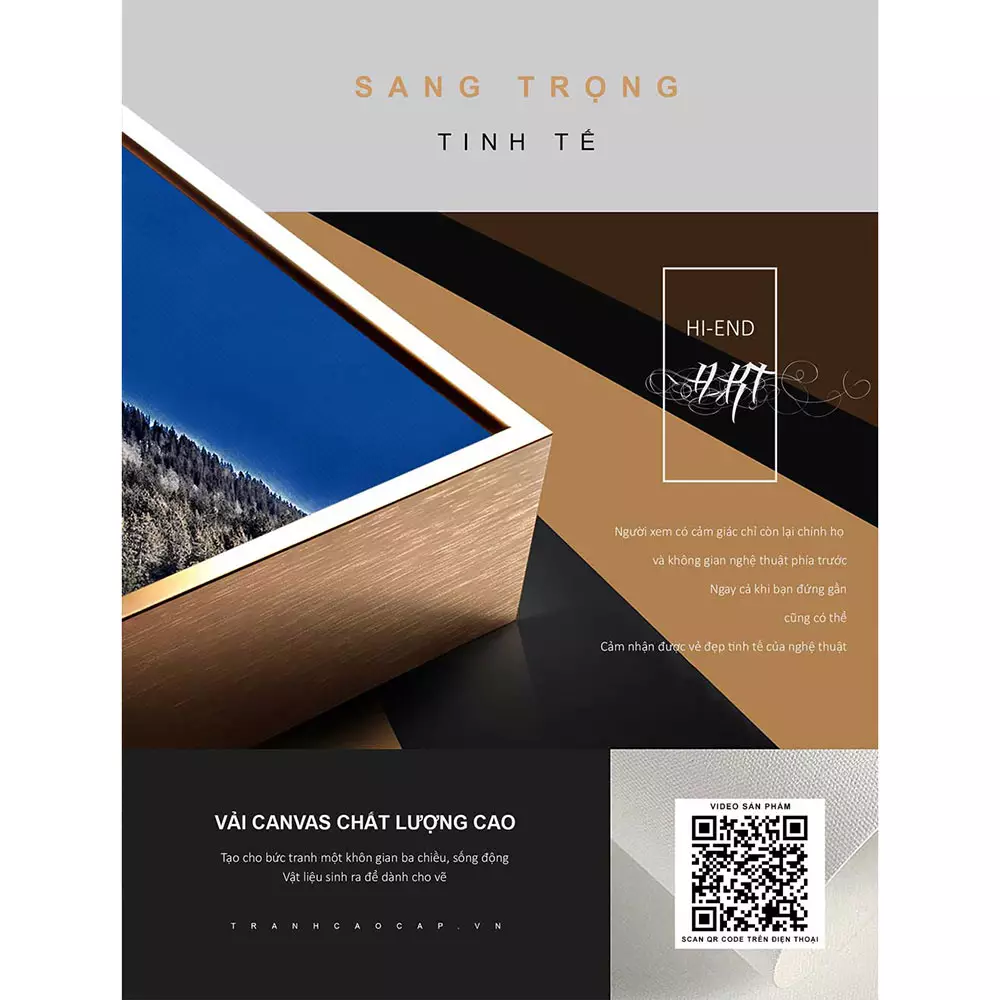 Tranh Mica Phong cảnh Mùa đông tuyết trắng Tranh Mica Phong cảnh Mùa đông tuyết trắng phủ kín ngôi làng nhỏ