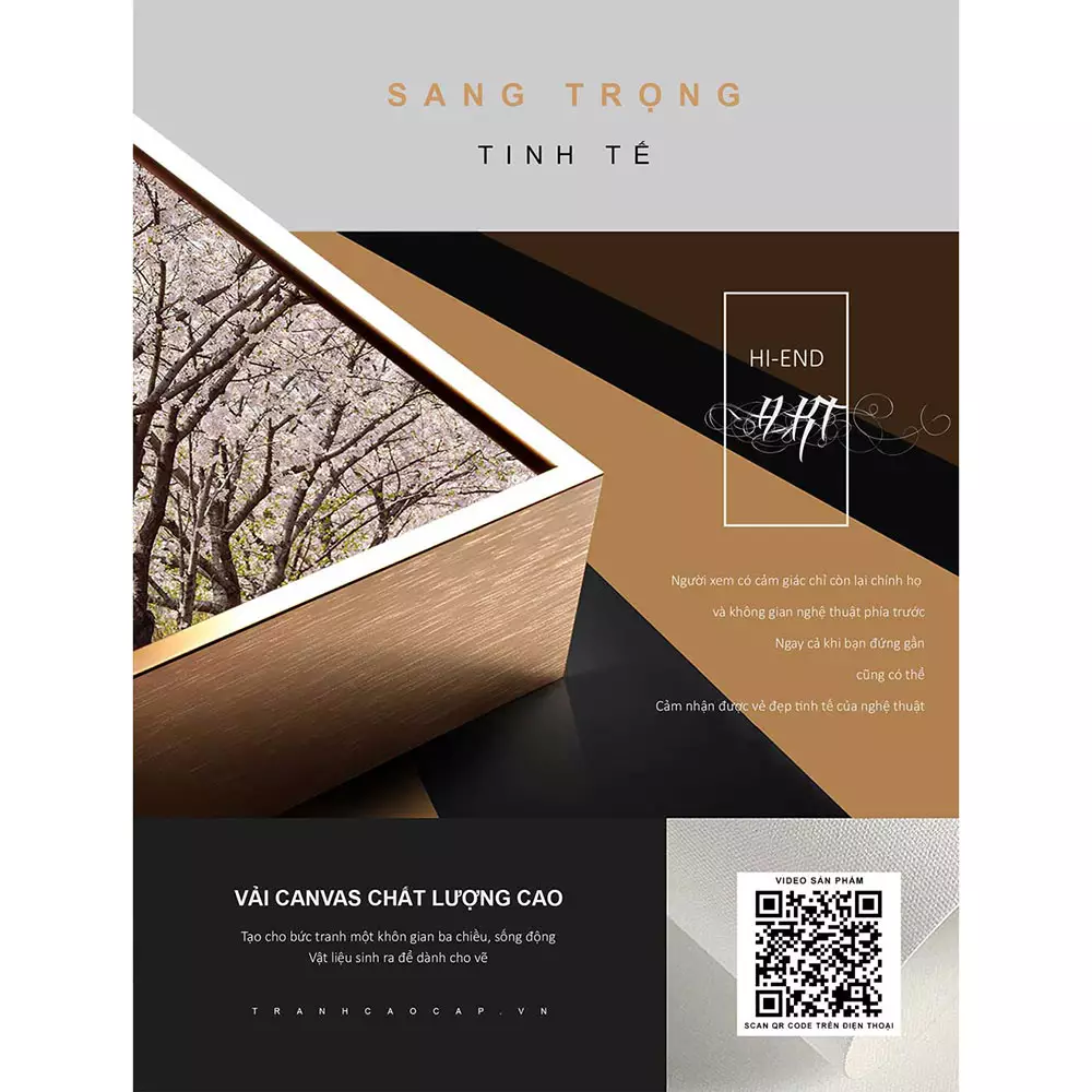 Tranh Mica Phong cảnh mùa hoa anh đào Nhật Bản