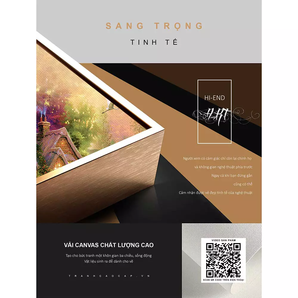 Tranh Mica Phong Cảnh Ngôi Làng Nhỏ Trong Truyện Cổ Tích