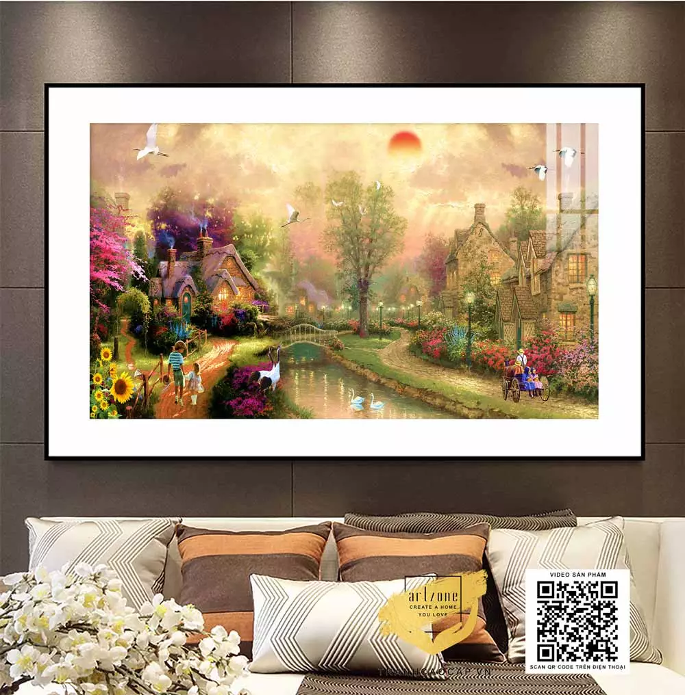 Bức tranh Ngôi Làng Nhỏ Trong Truyện Cổ Tích