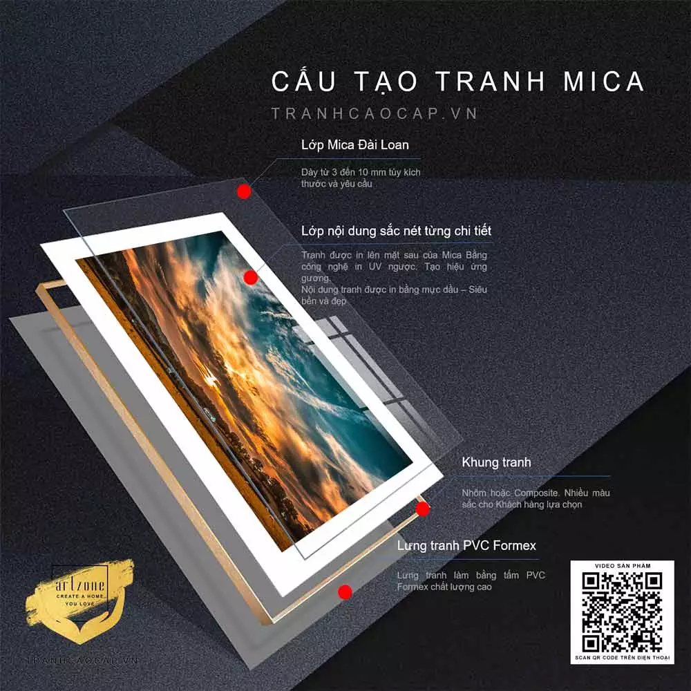 Tranh Mica Ngôi nhà nhỏ trên thảo nguyên mang đến không gian bình yên