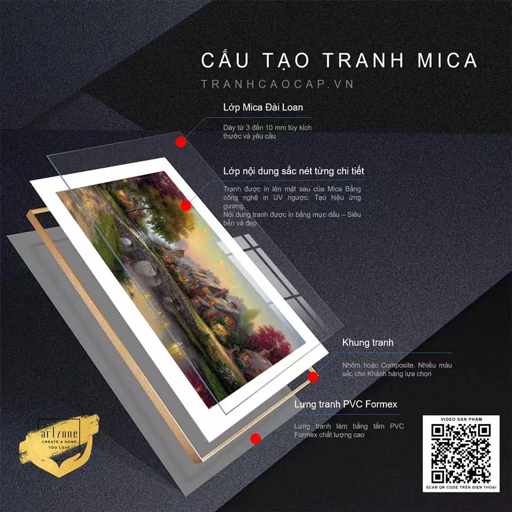 Tranh mica phong cảnh - Điểm nhấn cho không gian sống Tranh mica phong cảnh - Điểm nhấn cho không gian sống