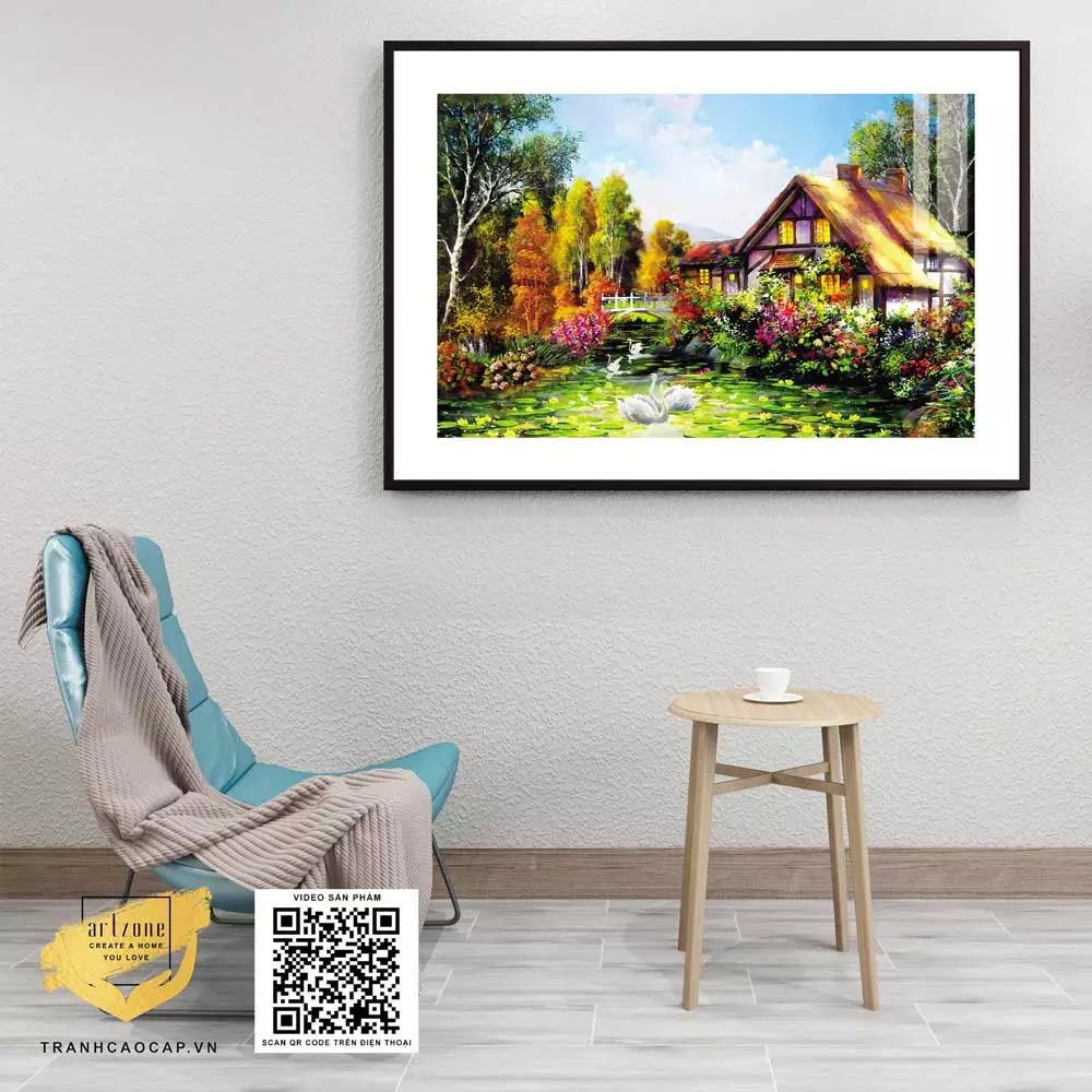 Ưu điểm của tranh Mica Phong cảnh Ngôi nhà nhỏ trong truyện cổ tích