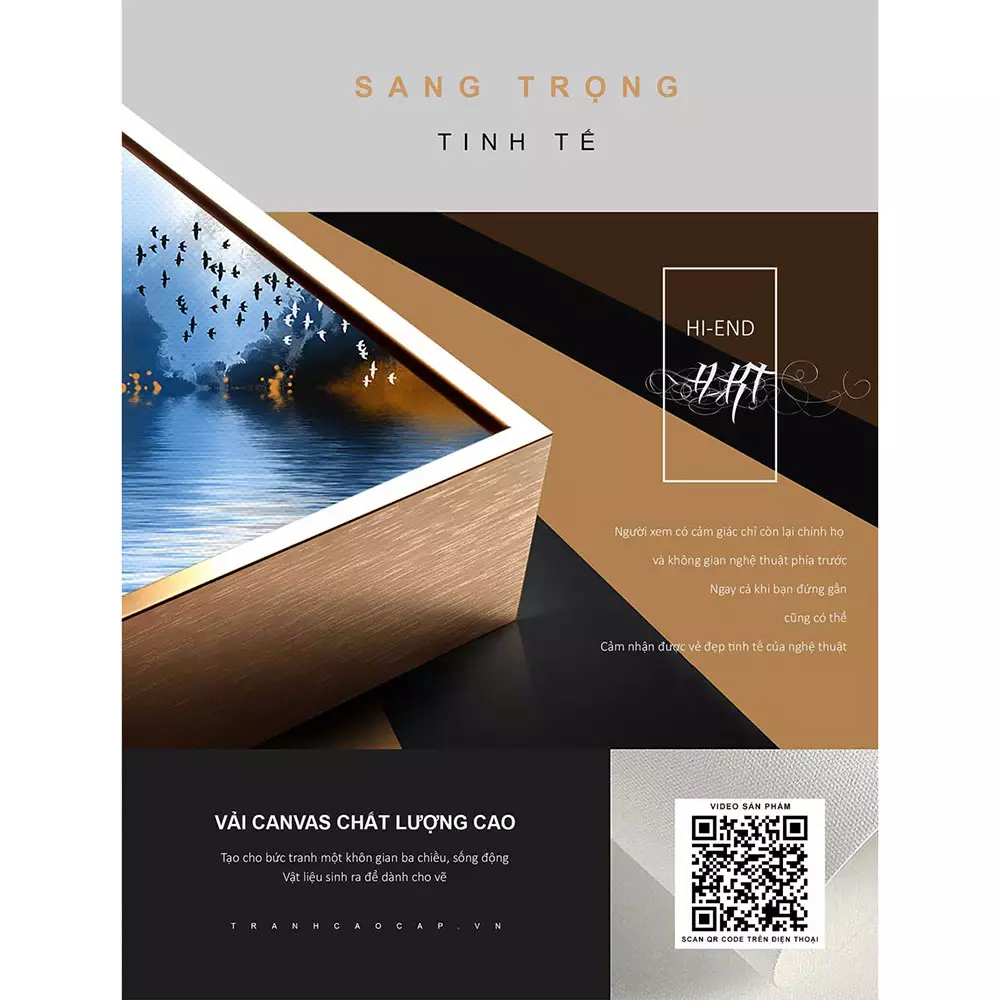 Tranh Mica phong cảnh Người lái đò trên sông