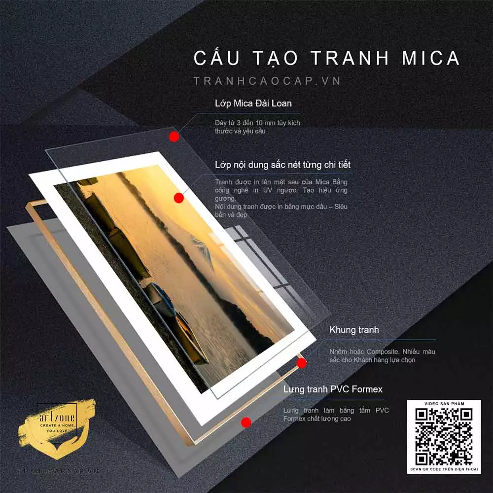 Mang vẻ đẹp thiên nhiên vào không gian sống với Tranh Mica Phong Cảnh
