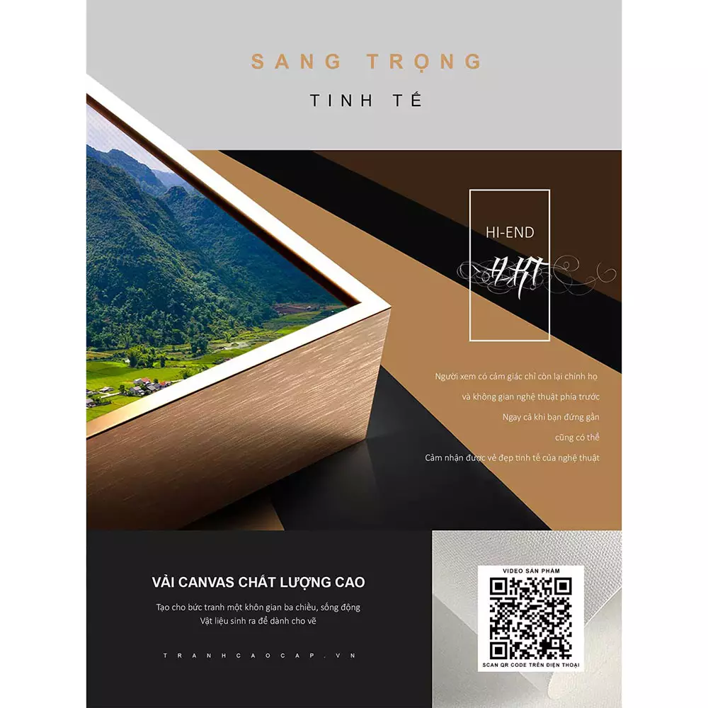 Dãy núi hùng vĩ trong tranh Mica Phong cảnh Tây Bắc