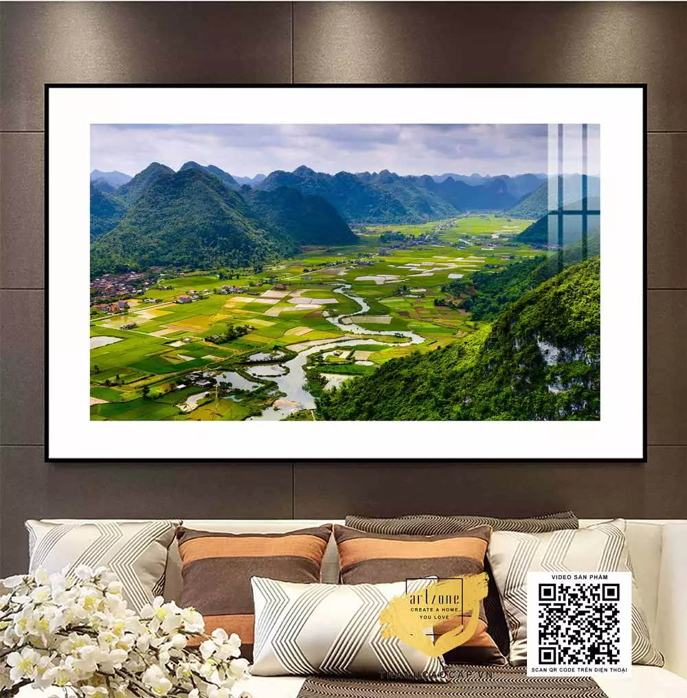 Tranh Mica Phong cảnh trong phòng làm việc