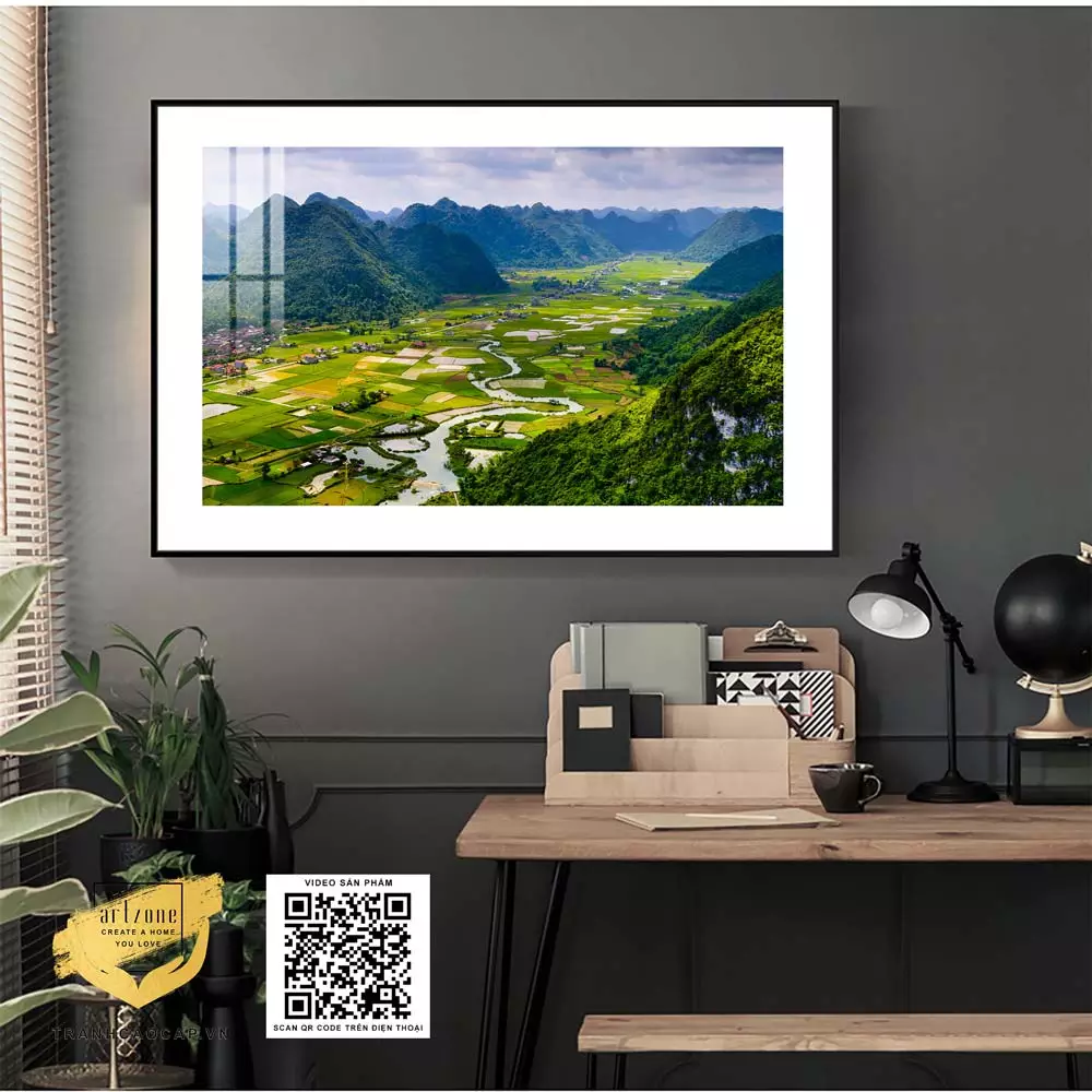 Tranh Mica Phong cảnh núi rừng Tây Bắc