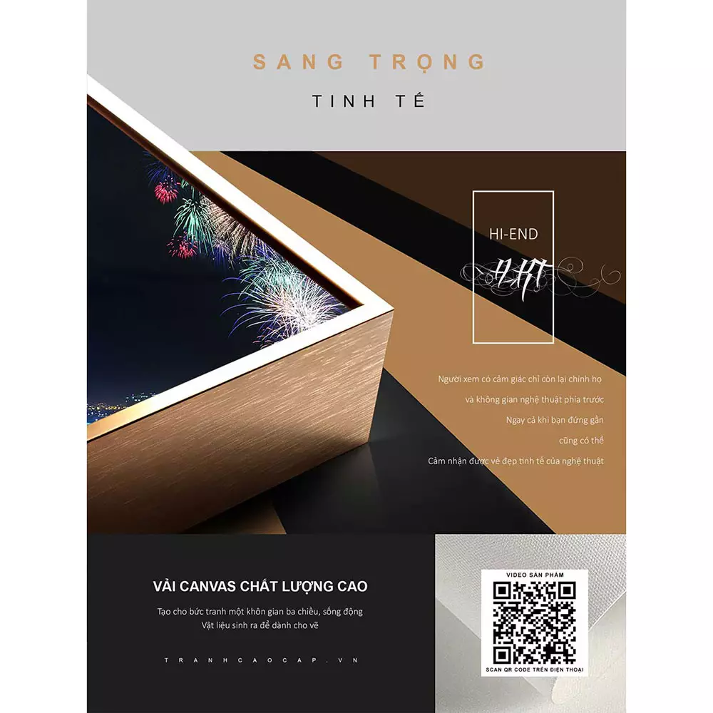 Tranh Mica Phong Cảnh Pháo Hoa Đêm Giao Thừa