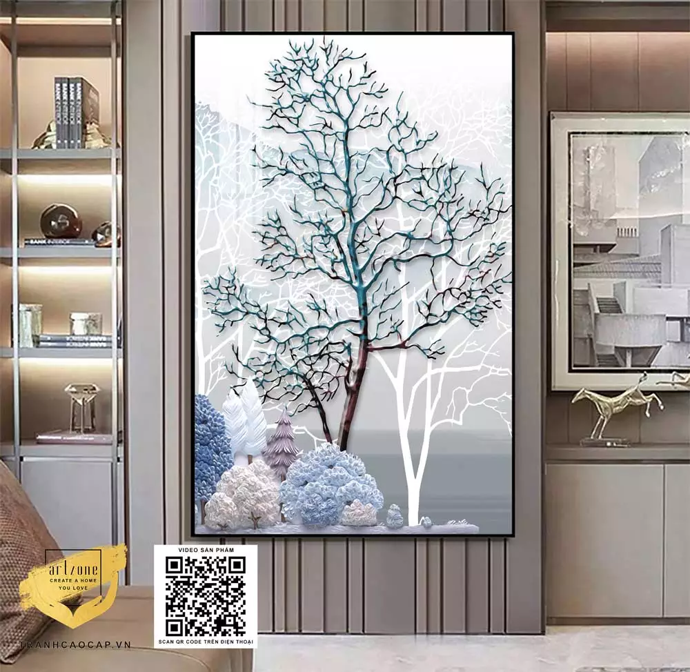 Chi tiết tranh Mica Phong cảnh Rừng cây mùa đông Chi tiết tranh Mica Phong cảnh Rừng cây mùa đông