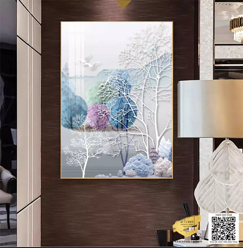 Kích thước tranh phù hợp với không gian
