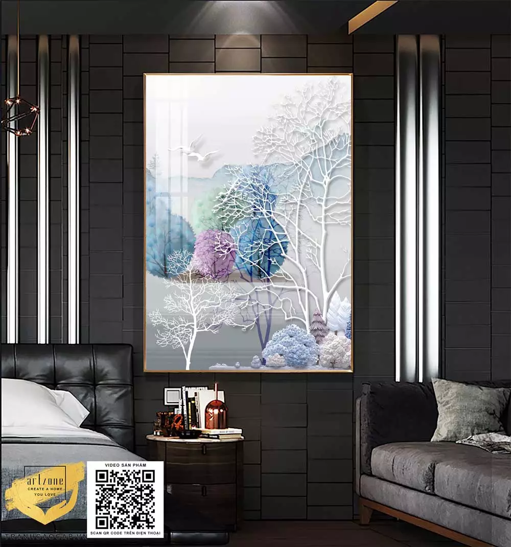 Tranh mica phong cảnh mang đến không gian thư giãn
