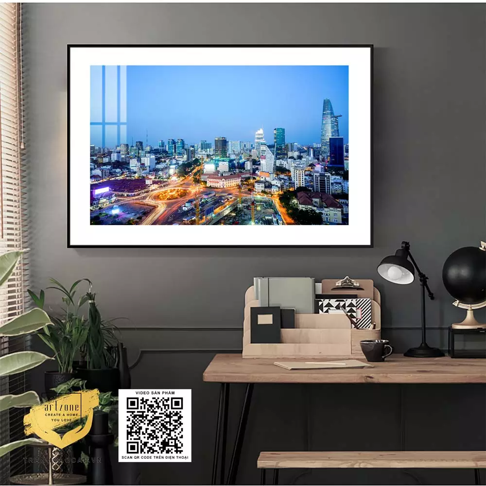 Đặt mua tranh Mica Phong cảnh Sài Gòn hoa lê