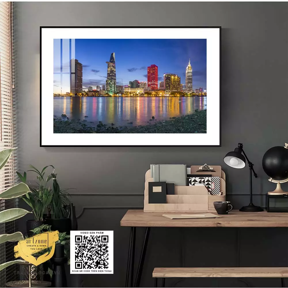 Tranh Mica Phong cảnh Sài Gòn cho không gian sống đẳng cấp Tranh Mica Phong cảnh Sài Gòn cho không gian sống đẳng cấp
