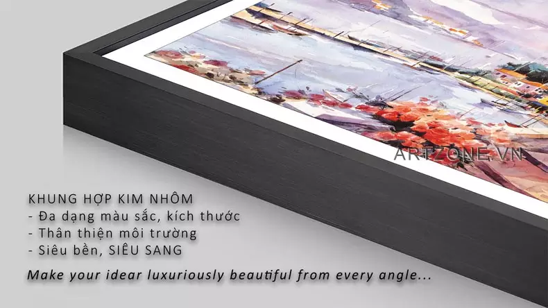 Tranh Mica phong cảnh thành phố về đêm
