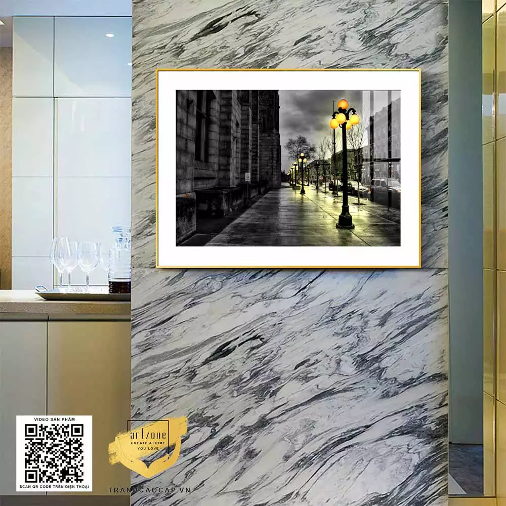 Cách sắp xếp tranh cân đối trên tường