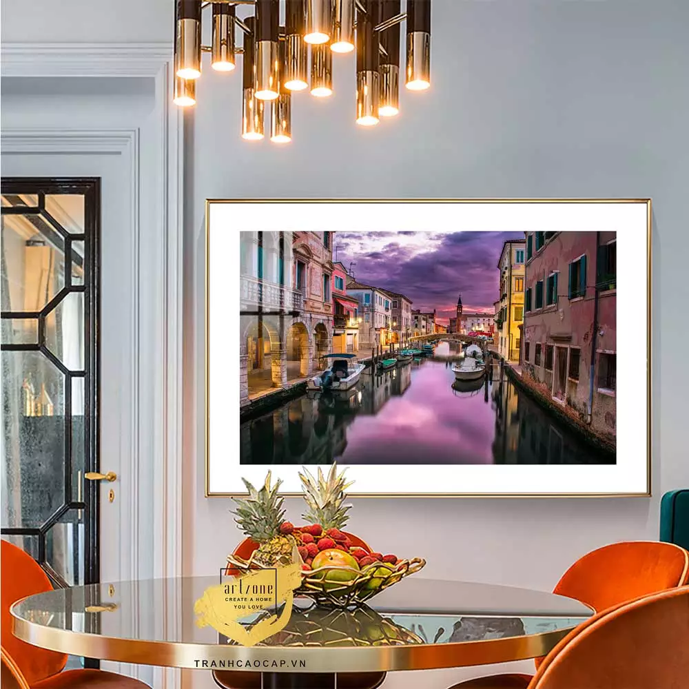 Tranh Venice hoàng hôn phù hợp với nhiều phong cách nội thất