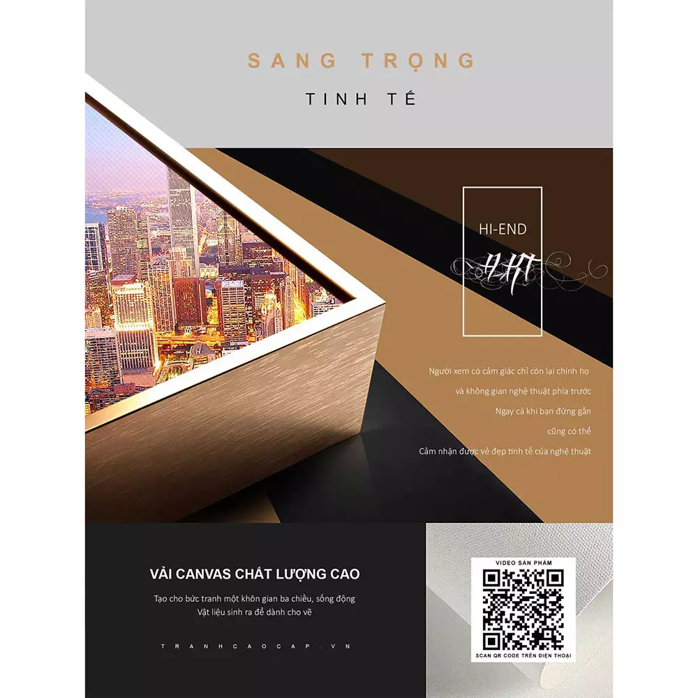 Tranh Mica Phong Cảnh Thành Phố Hiện Đại AZ1-1101-MICA