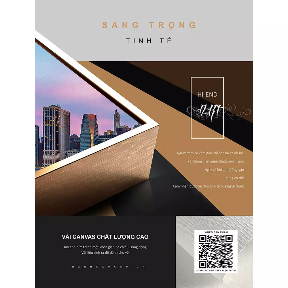 Tranh Mica Phong Cảnh Thành Phố Hiện Đại