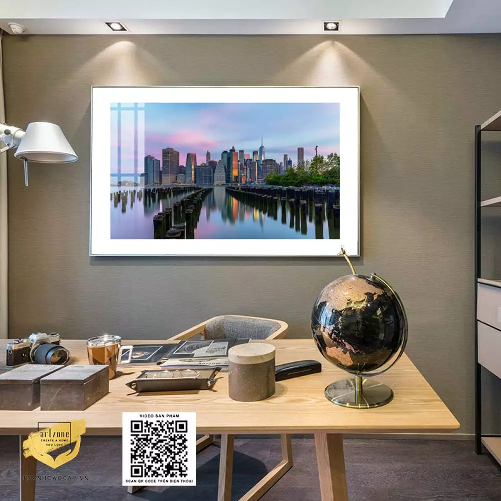 Vị trí treo tranh lý tưởng là ngang tầm mắt