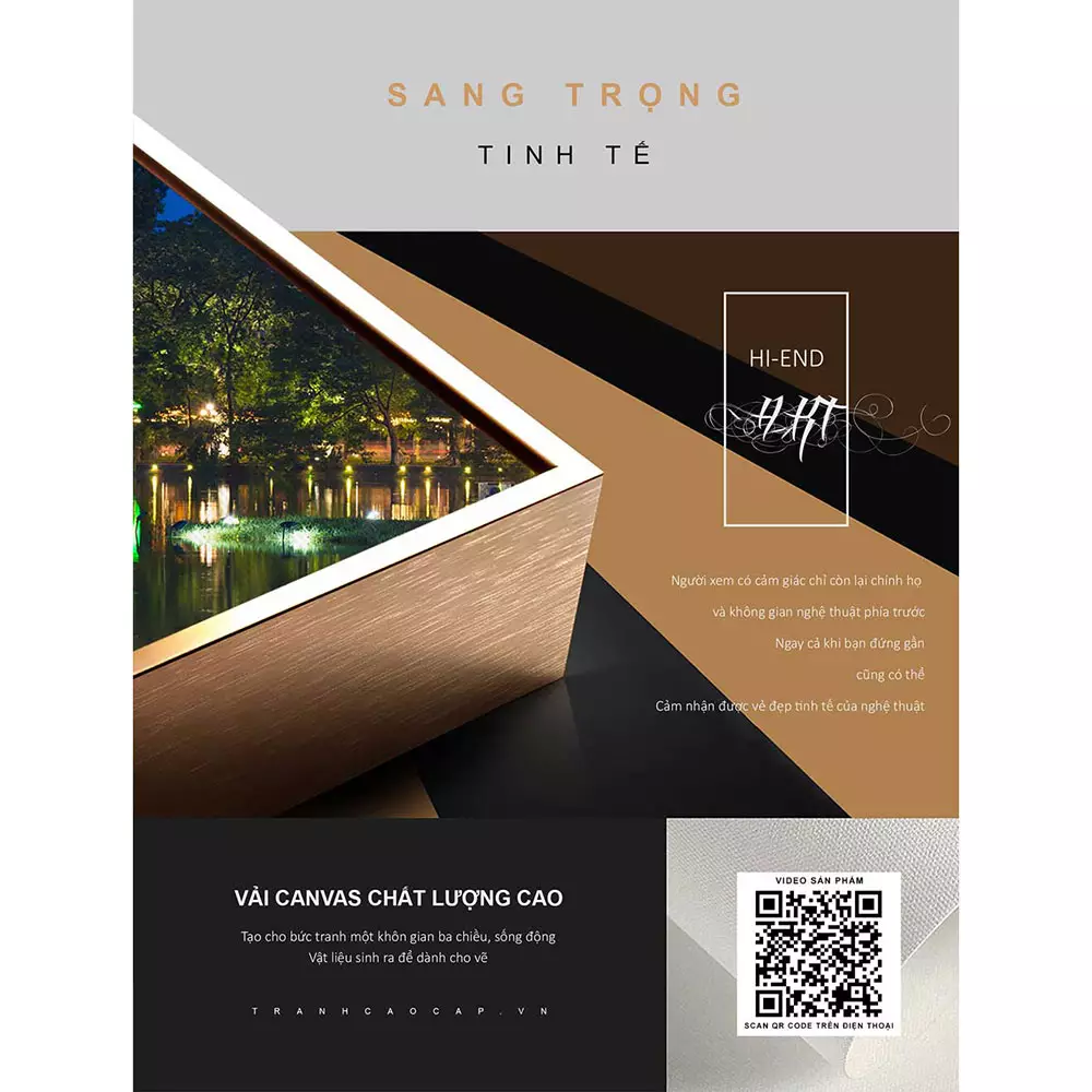 Tranh Mica Phong cảnh Tháp Rùa Hồ Gươm