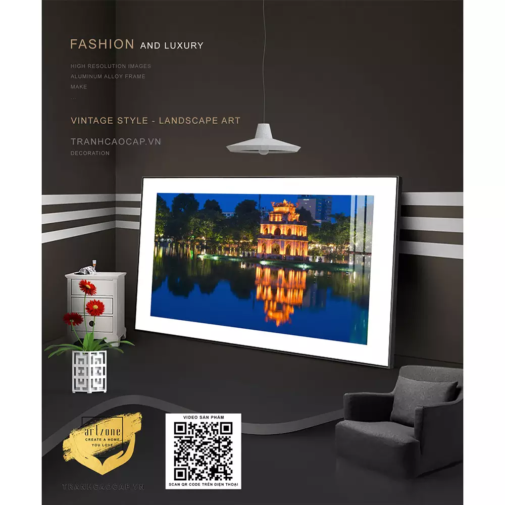 Địa chỉ mua tranh Mica Phong cảnh Tháp Rùa Hồ Gươm uy tín