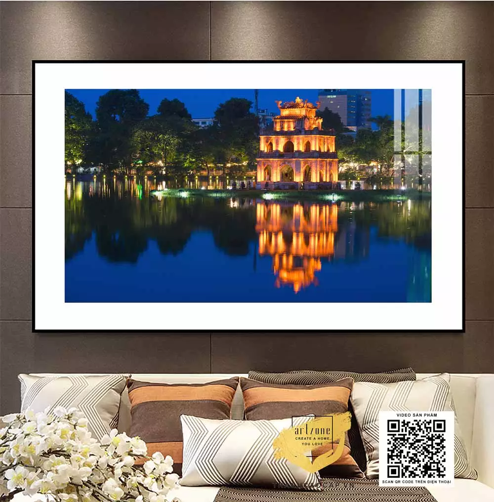 Lợi ích khi sở hữu tranh Mica Phong cảnh Tháp Rùa Hồ Gươm