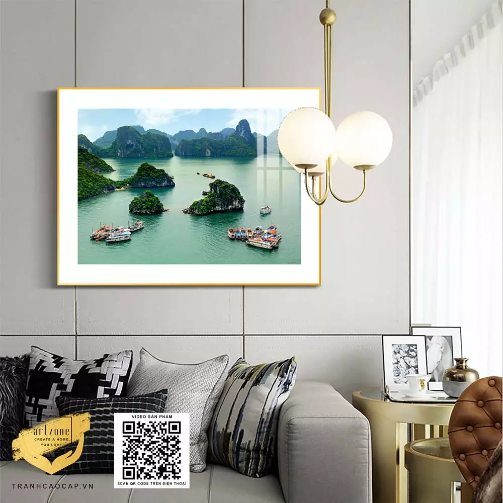 Tranh phong cảnh Vịnh Hạ Long - Biểu tượng của sự hòa hợp và bình yên