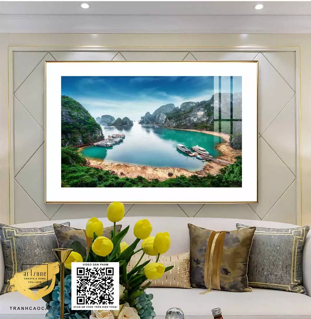 Tranh Mica Phong Cảnh Vịnh Hạ Long phòng khách