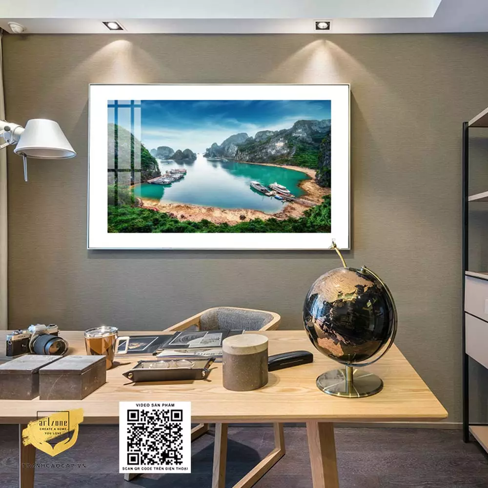 Tranh Mica Phong Cảnh Vịnh Hạ Long khung tranh