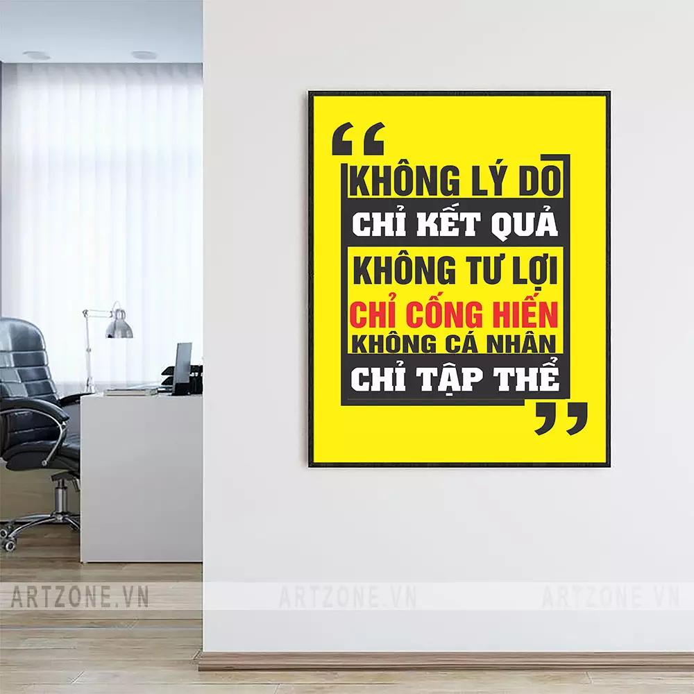 Tranh slogan treo tường văn phòng tạo động lực làm việc
