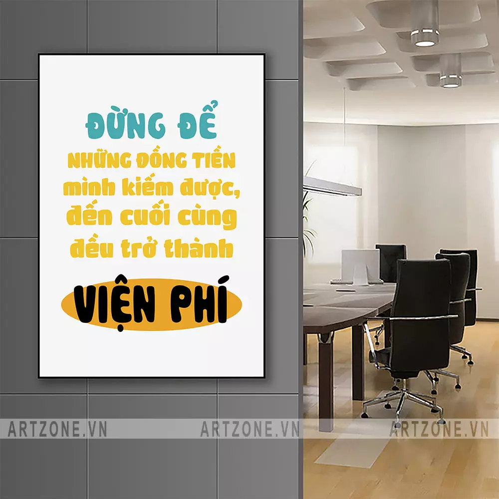 Tranh treo văn phòng tạo động lực - Đầu tư cho tương lai