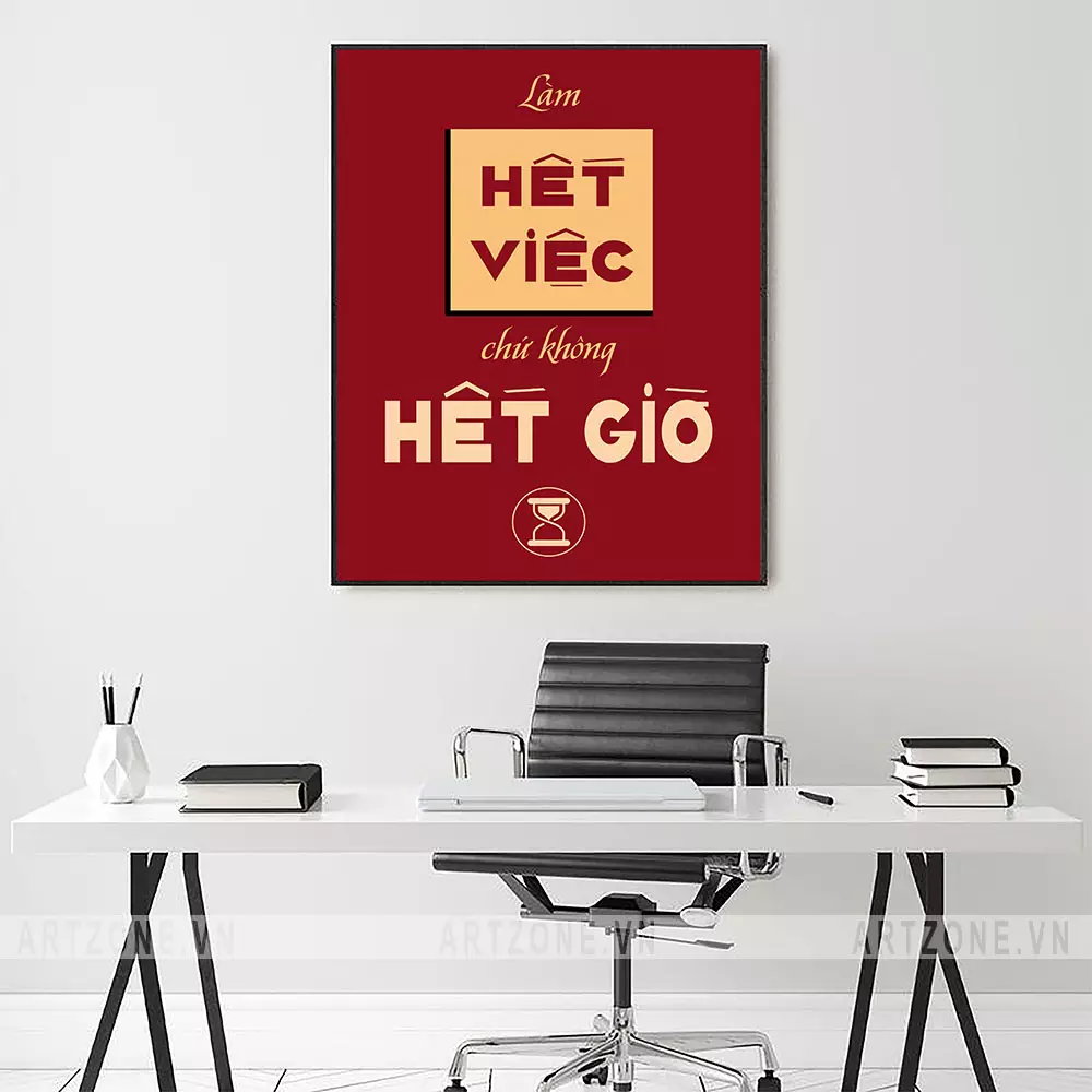 Tranh động lực làm việc Làm hết việc chứ không hết giờ