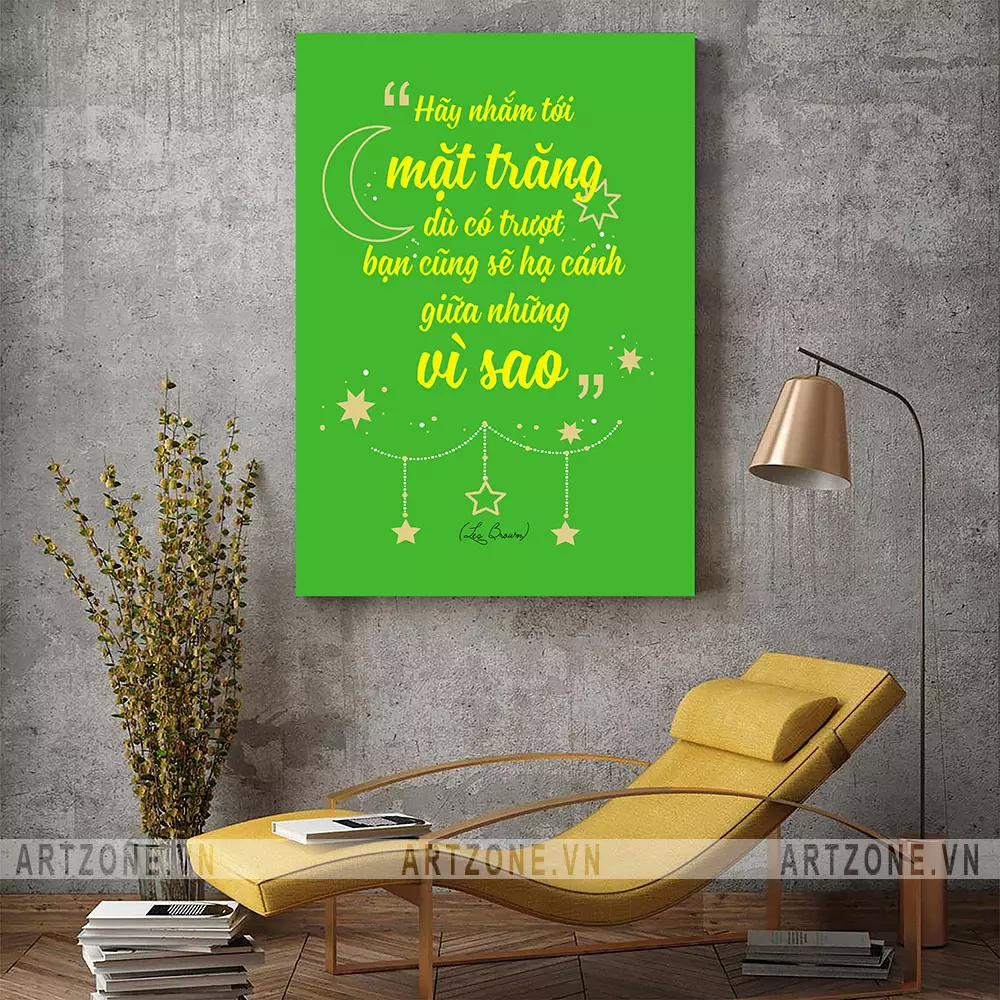 Tranh tạo động lực kích thước phù hợp với không gian văn phòng