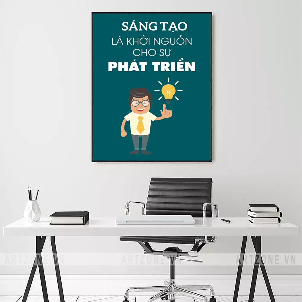 Tranh tạo động lực Sáng tạo là khởi nguồn cho sự phát triển - AZ1-0502