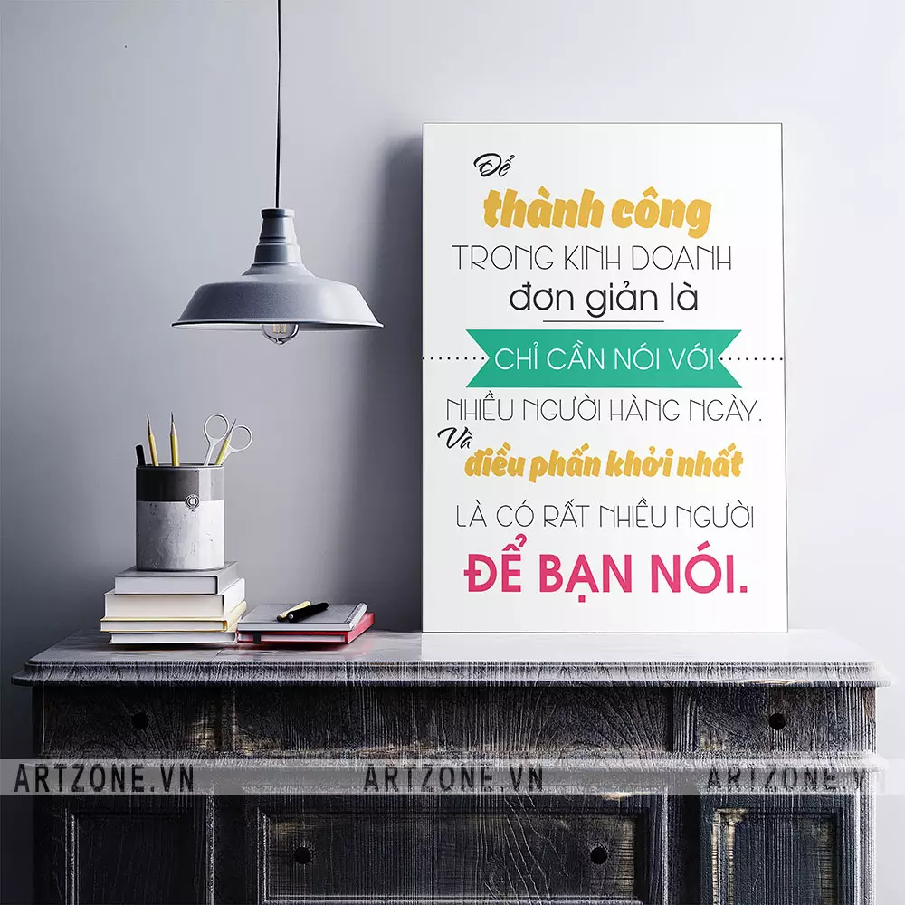 Tranh động lực cao cấp AZ1-0553 với câu nói ý nghĩa