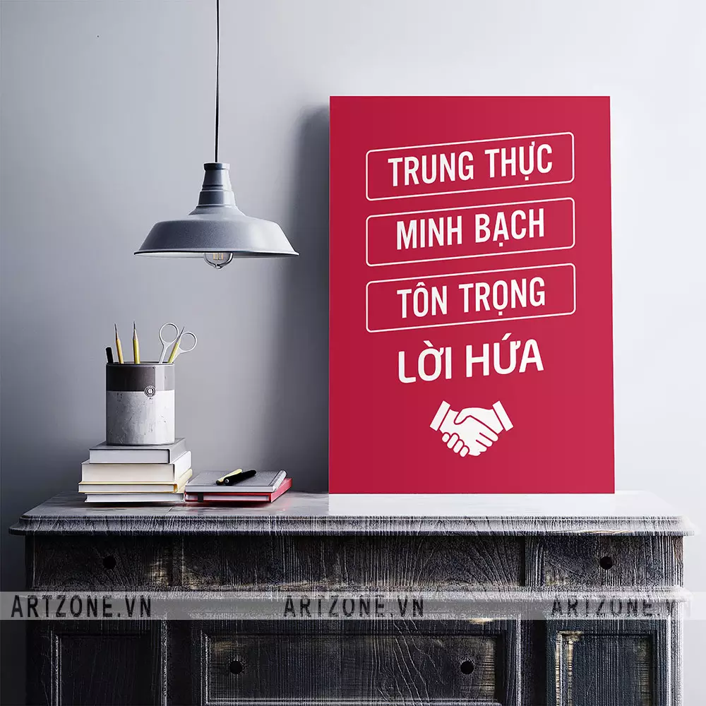 Tranh treo tường văn phòng Trung Thực