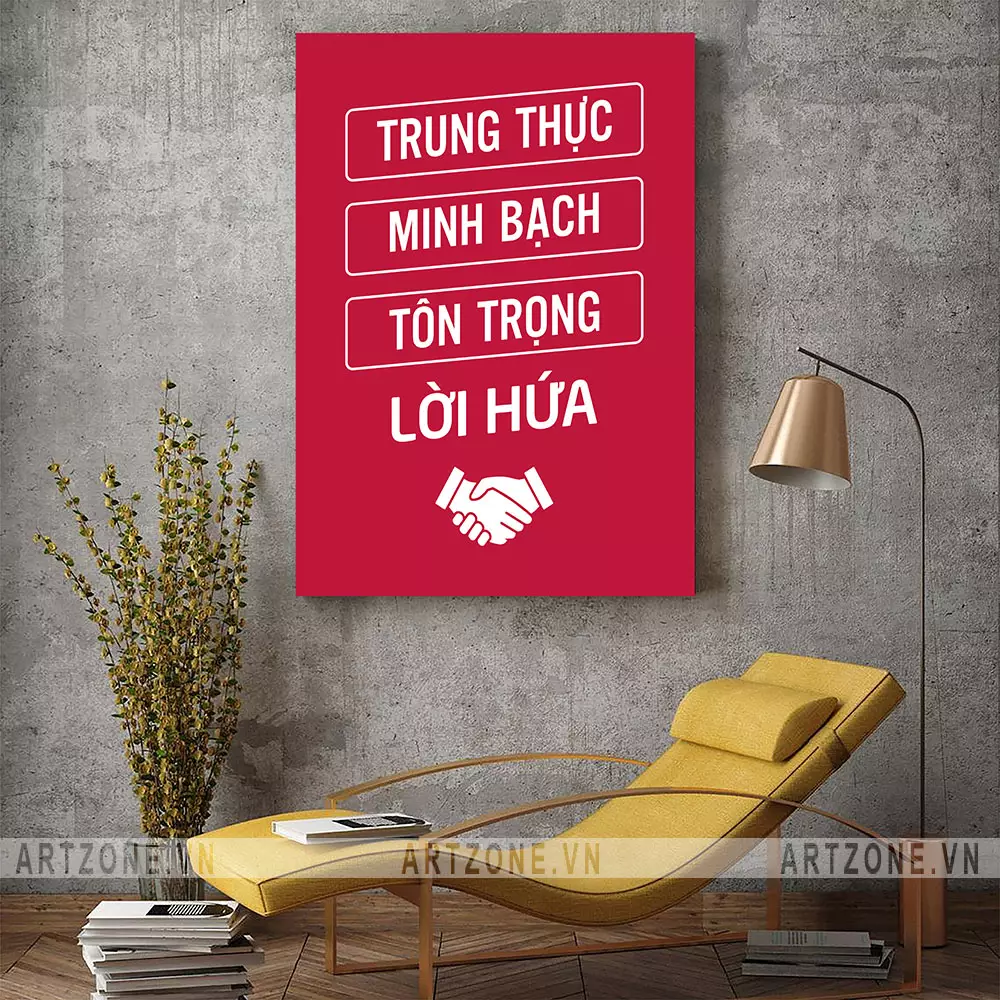 Tranh treo tường văn phòng Tôn Trọng Lời Hứa