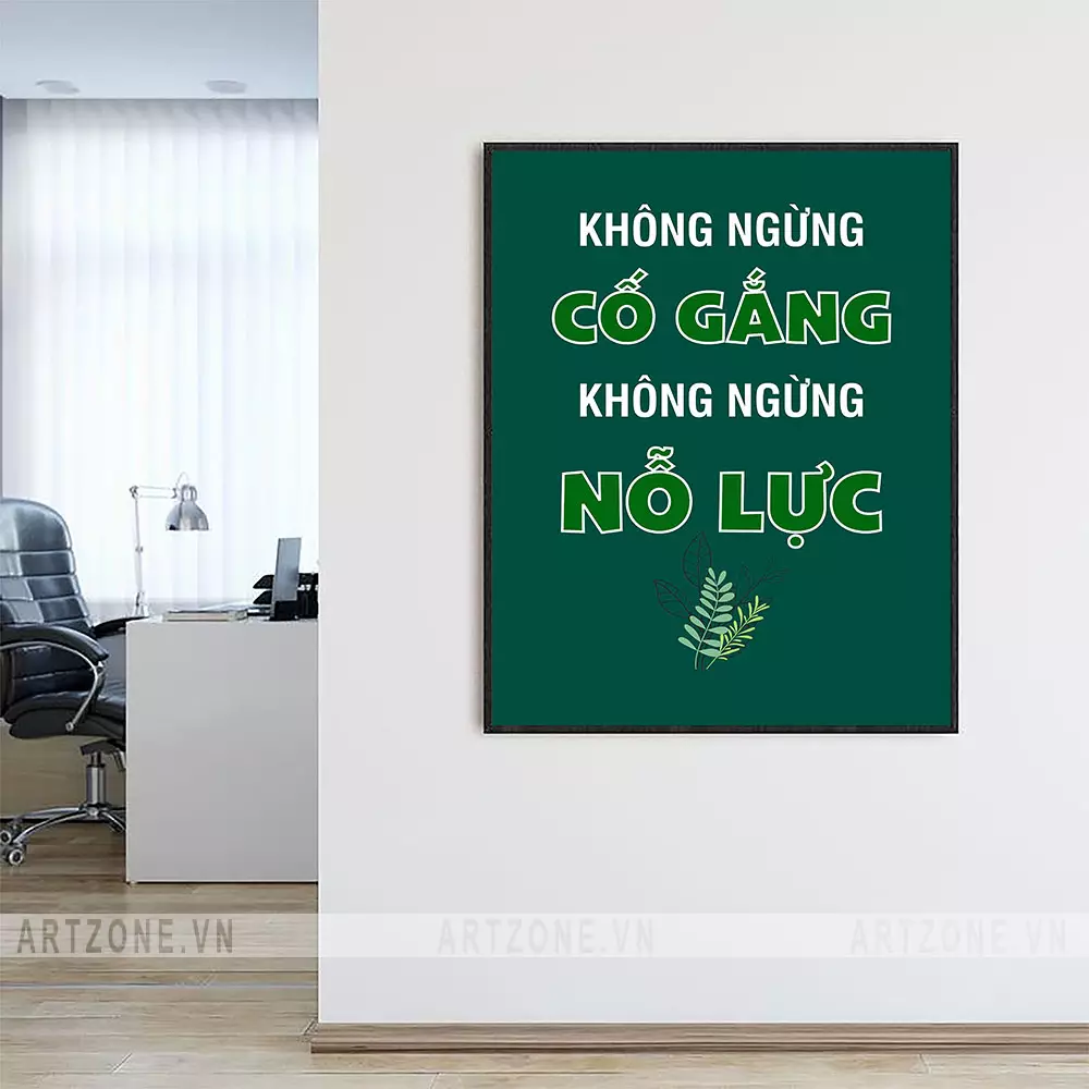 Tranh slogan tạo động lực với thiết kế hiện đại, tinh tế