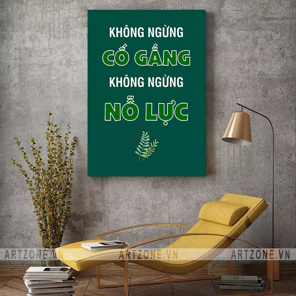 Tranh tạo động lực làm việc với câu slogan ý nghĩa