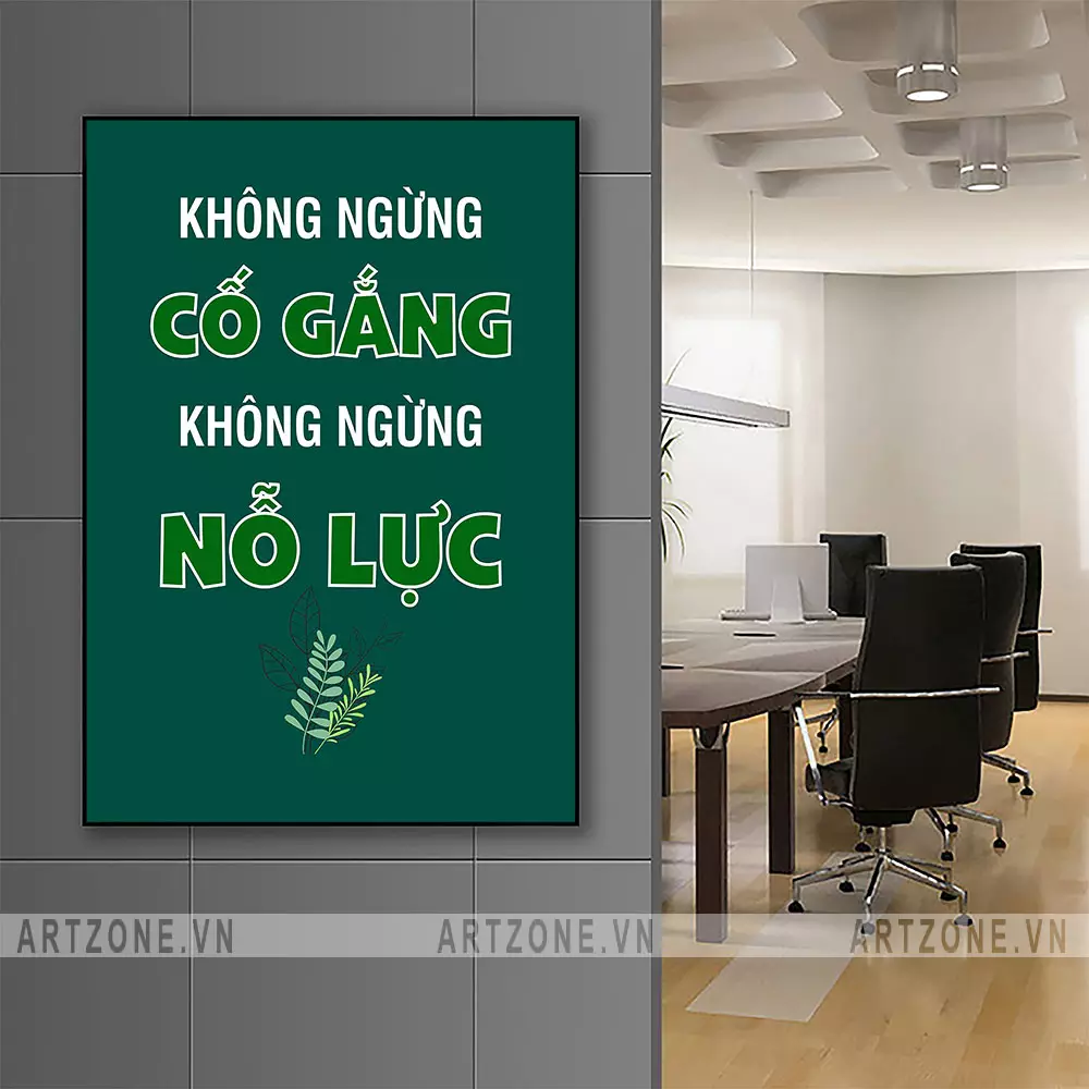 Tranh slogan tạo động lực làm việc cho văn phòng