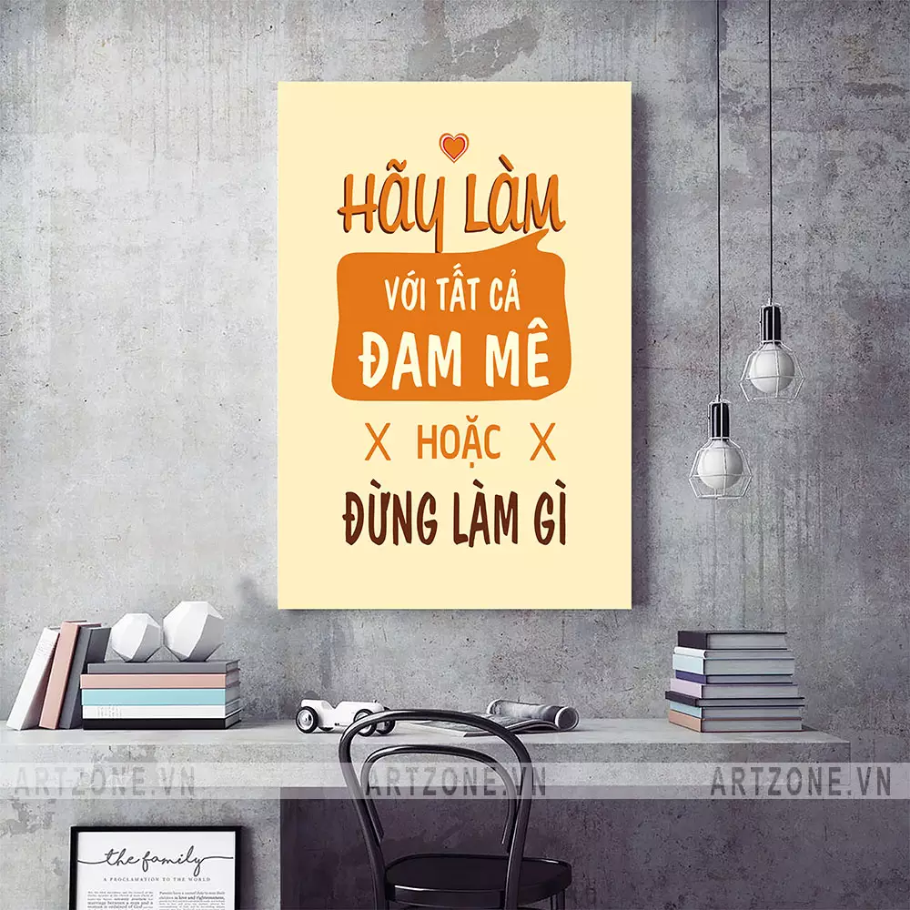 Tranh slogan văn phòng sáng tạo