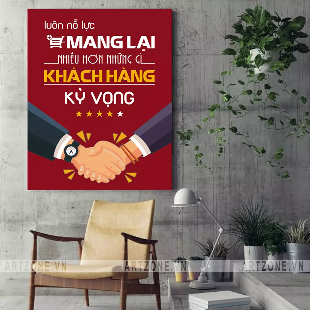 Treo tranh động lực văn phòng đúng cách
