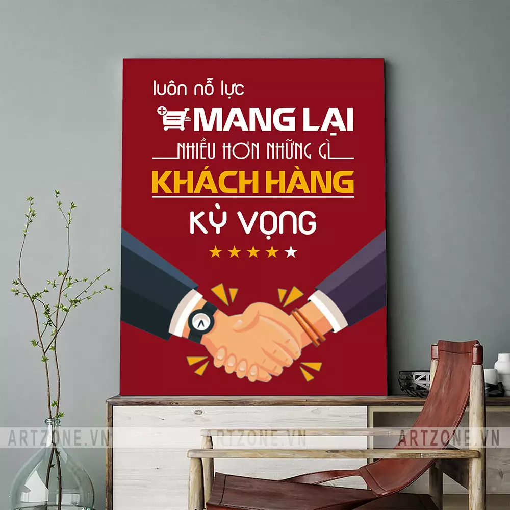 Tranh động lực Luôn nỗ lực mang lại nhiều hơn những gì khách hàng kỳ vọng AZ1-0354