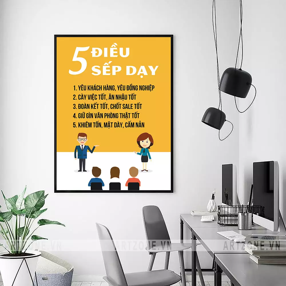 Những lỗi thường gặp khi trang trí tranh văn phòng
